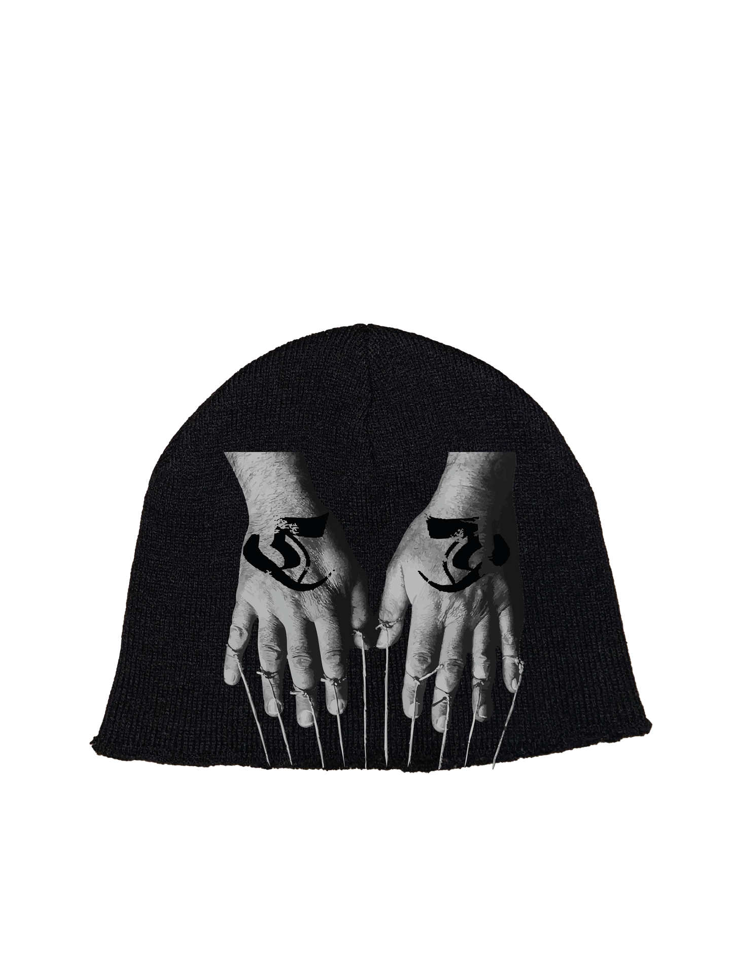 Distressed Graphic Beanie