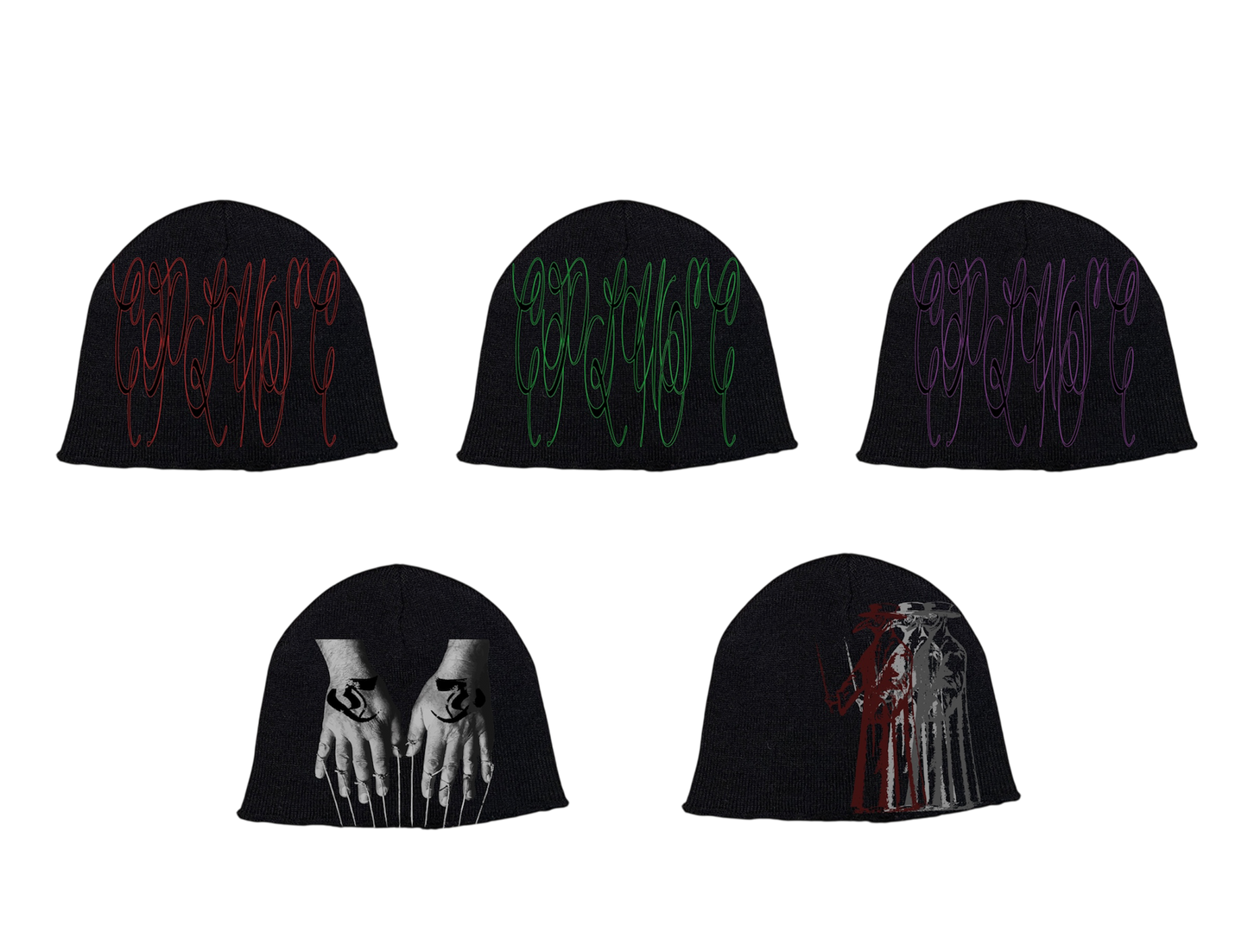 Distressed Graphic Beanie