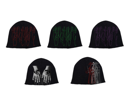 Distressed Graphic Beanie