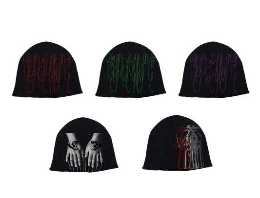 Distressed Graphic Beanie